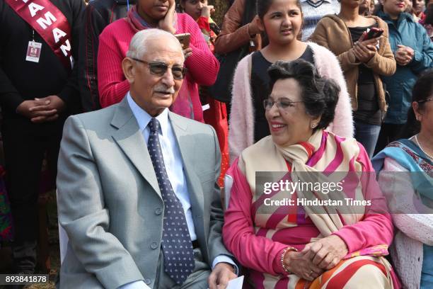 Maj. Gen. WS Chona and Shayama Chona during the Winter Carnival 2017 organised by NGO Tamanna, at the Residence of British High Commissioner, on...