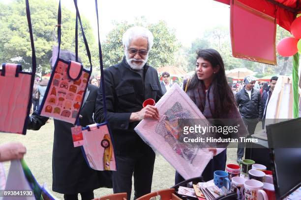 President Sunil Sethi and Designer Tanira Sethi Dang during the Winter Carnival 2017 organised by NGO Tamanna, at the Residence of British High...