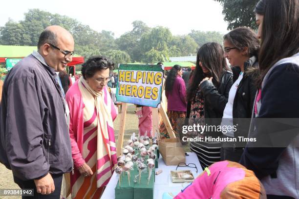 Vikram and Shayama Chona during the Winter Carnival 2017 organised by NGO Tamanna, at the Residence of British High Commissioner, on December 15,...