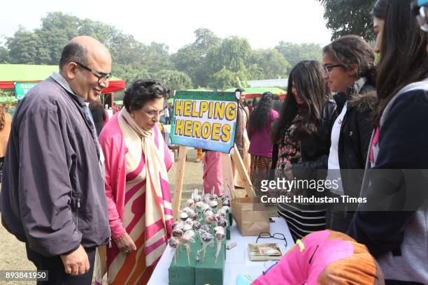 Vikram and Shayama Chona during the Winter Carnival 2017 organised by NGO Tamanna, at the Residence of British High Commissioner, on December 15,...