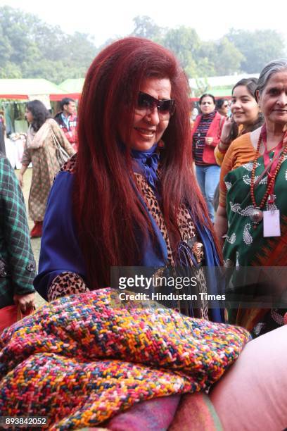Shahnaz Husain, CEO of Shahnaz Herbals Inc, during the Winter Carnival 2017 organised by NGO Tamanna, at the Residence of British High Commissioner,...