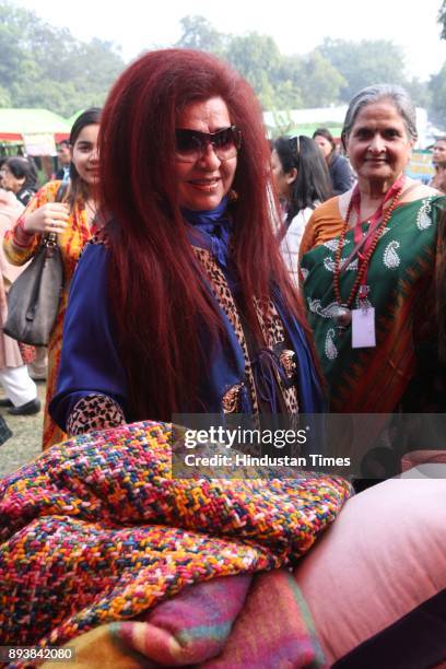 Shahnaz Husain, CEO of Shahnaz Herbals Inc, during the Winter Carnival 2017 organised by NGO Tamanna, at the Residence of British High Commissioner,...