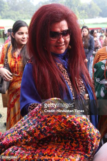Shahnaz Husain, CEO of Shahnaz Herbals Inc, during the Winter Carnival 2017 organised by NGO Tamanna, at the Residence of British High Commissioner,...