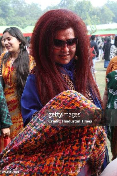 Shahnaz Husain, CEO of Shahnaz Herbals Inc, during the Winter Carnival 2017 organised by NGO Tamanna, at the Residence of British High Commissioner,...