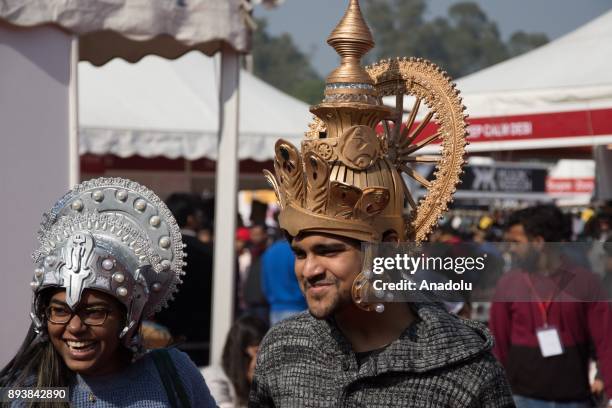 Participants attend the Delhi Comic Con sponsored by Maruti Suzuki with their costumes in New Delhi, India on December 16, 2017.