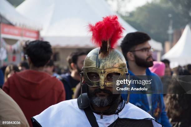 Participants attend the Delhi Comic Con sponsored by Maruti Suzuki with their costumes in New Delhi, India on December 16, 2017.