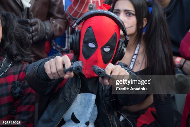 Participants attend the Delhi Comic Con sponsored by Maruti Suzuki with their costumes in New Delhi, India on December 16, 2017.