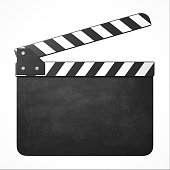 Blank movie clapper 3d isolated illustration