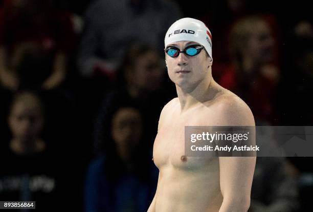 Alexander Knable of Austria competes during the Men's 100m Freestyle Heats at the European Short Course Swimming Championships on December 16, 2017...