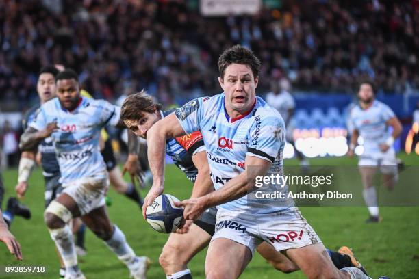 Henry Chavancy of Racing during the European Champions Cup match between Racing 92 and Castres at Stade Yves Du Manoir on December 16, 2017 in Paris,...