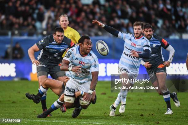 Leone Nakarawa of Racing during the European Champions Cup match between Racing 92 and Castres at Stade Yves Du Manoir on December 16, 2017 in Paris,...