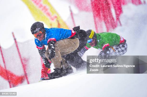 Mick Dierdorff of USA competes during the FIS Freestyle Ski World Cup, Men's and Women's Ski Snowboardcross on December 16, 2017 in Montafon, Austria.