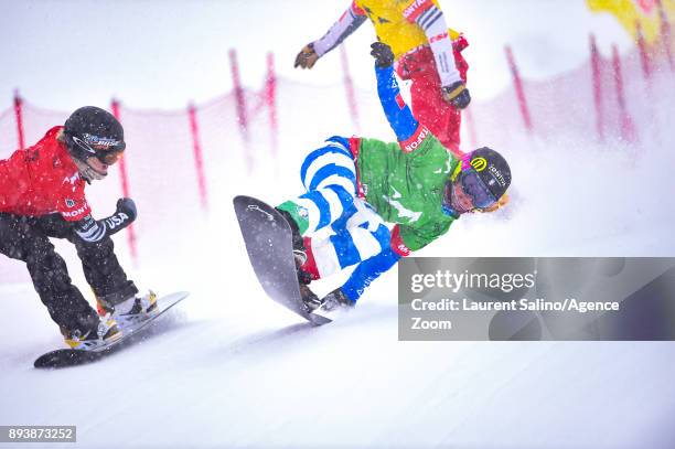 Michela Moioli of Italy takes 1st place, Faye Gulini of USA takes 2nd place during the FIS Freestyle Ski World Cup, Men's and Women's Ski...