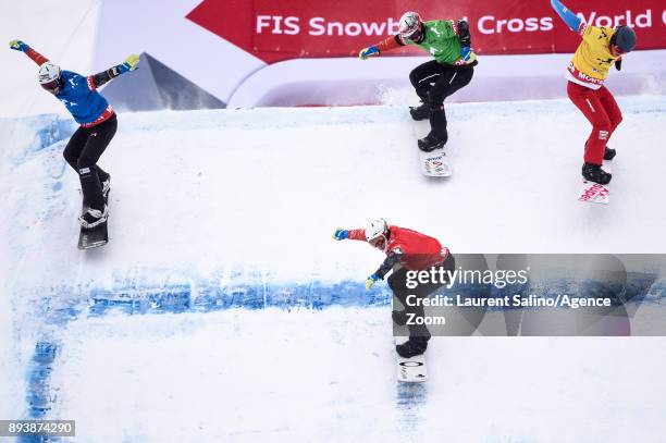 Kevin Hill of Canada competes, Kalle Koblet competes, Eliot Grondin competes, Baptiste Brochu of Canada competes during the FIS Freestyle Ski World...
