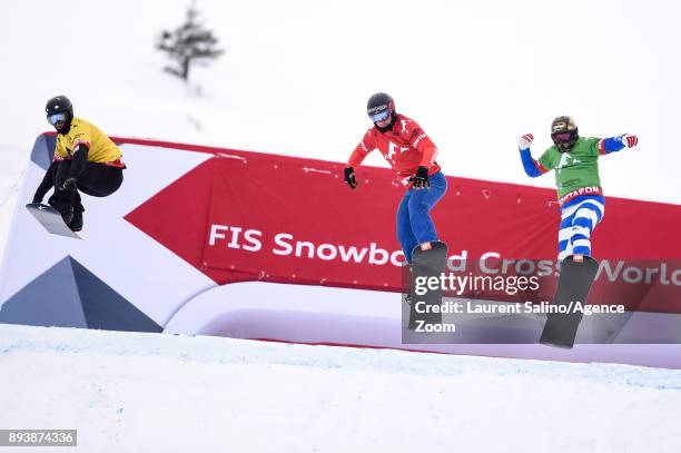 Emanuel Perathoner of Italy competes, Alessandro Haemmerle of Austria takes 2nd place, Matthew Thomas competes during the FIS Freestyle Ski World...