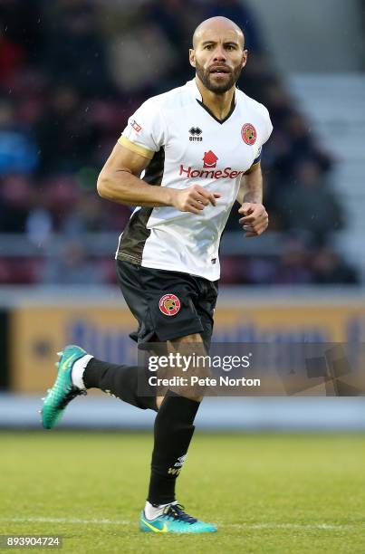 Adam Chambers of Walsall in action during the Sky Bet League One match between Northampton Town and Walsall at Sixfields on December 16, 2017 in...
