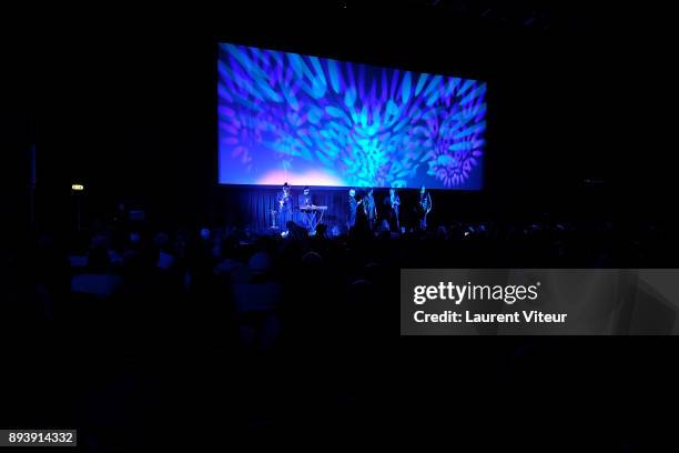 Illustration View of the Opening Ceremony Of "Les Arcs European Film Festival on December 16, 2017 in Les Arcs, France.