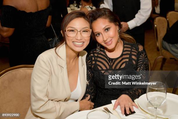 Jeannie Mai and Adrienne Houghton attend the 49th NAACP Image Awards Nominees' Luncheon at The Beverly Hilton Hotel on December 16, 2017 in Beverly...