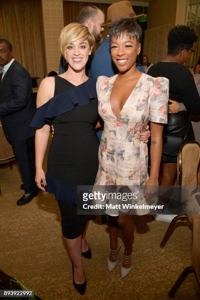 Lauren Morelli and Samira Wiley attend the 49th NAACP Image Awards Nominees' Luncheon at The Beverly Hilton Hotel on December 16, 2017 in Beverly...
