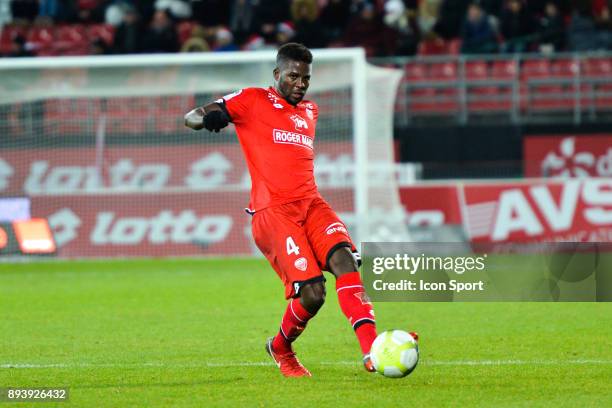 Papy Djilobodji of Dijon during the Ligue 1 match between Dijon FCO and Lille OSC at Stade Gaston Gerard on December 16, 2017 in Dijon, .