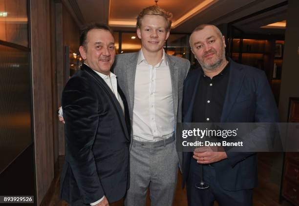 Rob van Helden, Alexander Dundas and Sebastien Barbereau attend Alexander Dundas's 18th birthday party hosted by Lord and Lady Dundas on December 16,...