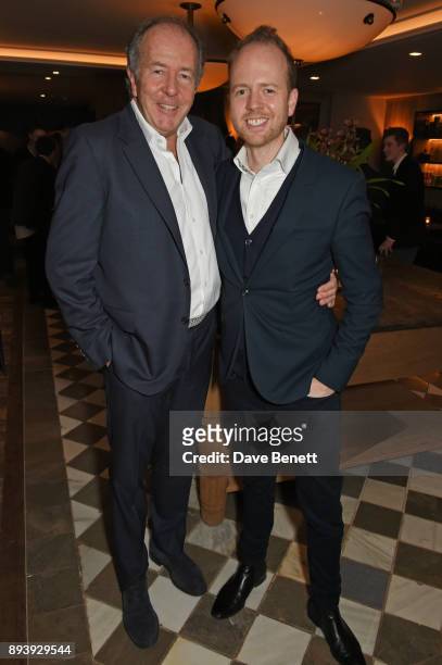 Lord Bruce Dundas and Max Dundas attend Alexander Dundas's 18th birthday party hosted by Lord and Lady Dundas on December 16, 2017 in London, England.