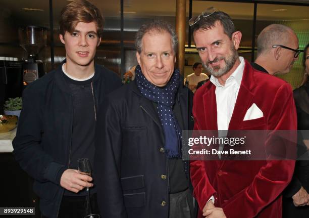 Charles Armstrong-Jones, Viscount Linley, David Armstrong-Jones, Earl of Snowdon, and Count Manfredi della Gherardesca attend Alexander Dundas's 18th...