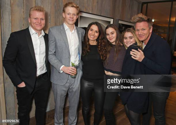 Jack Ramsay, Alexander Dundas, Tana Ramsay, Holly Ramsay, Matilda Ramsay and Gordon Ramsay attend Alexander Dundas's 18th birthday party hosted by...