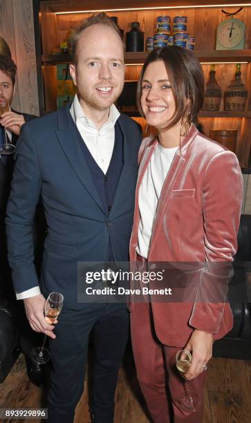 Max Dundas and Claire Dundas attend Alexander Dundas's 18th birthday party hosted by Lord and Lady Dundas on December 16, 2017 in London, England.