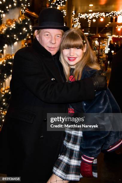 Ben Becker and his daughter Lilith Becker attend the 14th Roncalli Christmas at Tempodrom on December 16, 2017 in Berlin, Germany.