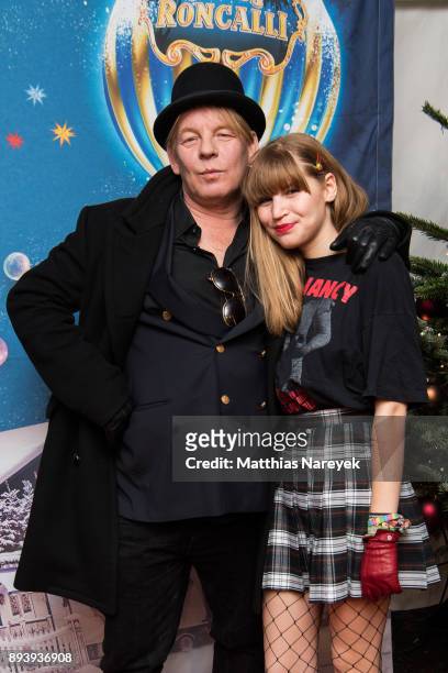 Ben Becker and his daughter Lilith Becker attend the 14th Roncalli Christmas at Tempodrom on December 16, 2017 in Berlin, Germany.
