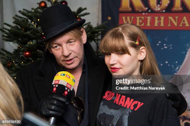 Ben Becker and his daughter Lilith Becker attend the 14th Roncalli Christmas at Tempodrom on December 16, 2017 in Berlin, Germany.