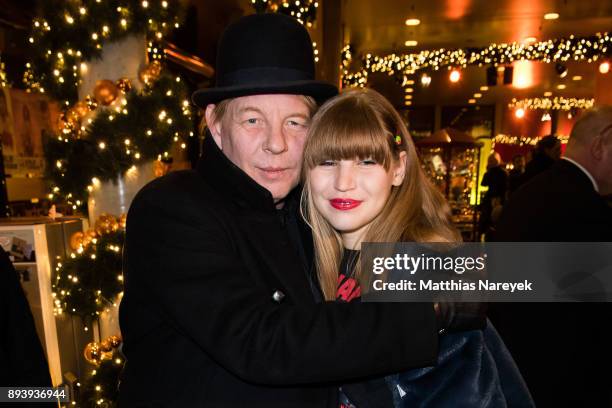 Ben Becker and his daughter Lilith Becker attend the 14th Roncalli Christmas at Tempodrom on December 16, 2017 in Berlin, Germany.