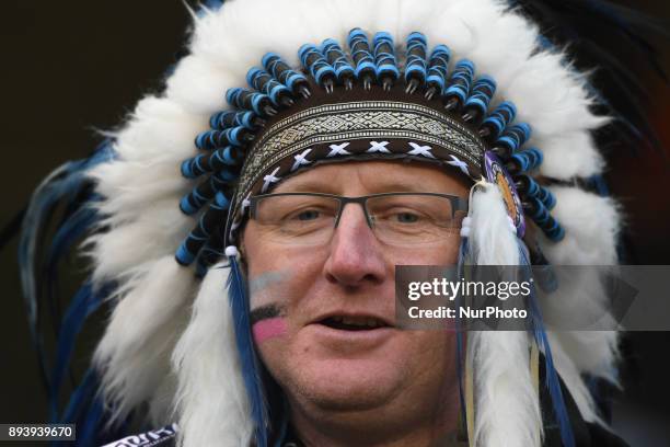 Exeter Chiefs' supporter ahead of the European Rugby Champions Cup rugby match, Leinster vs Exeter Chiefs at the Aviva Stadium, Dublin. On Saturday,...