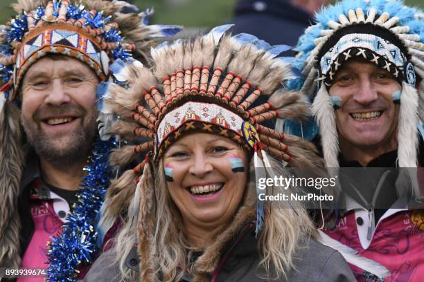 Exeter Chiefs' supporters ahead of the European Rugby Champions Cup rugby match, Leinster vs Exeter Chiefs at the Aviva Stadium, Dublin. On Saturday,...