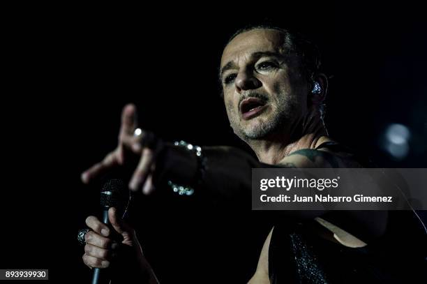 Dave Gaham of Depeche Mode performs at WiZink Center on December 16, 2017 in Madrid, Spain.