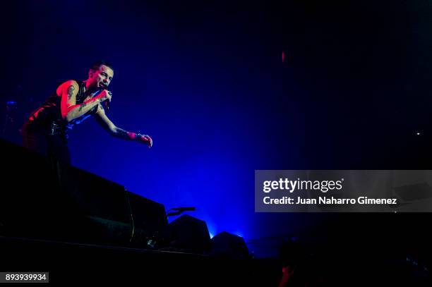 Dave Gaham of Depeche Mode performs at WiZink Center on December 16, 2017 in Madrid, Spain.