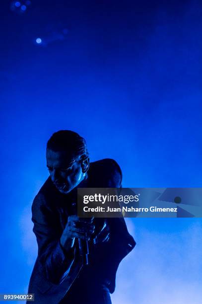 Dave Gaham of Depeche Mode performs at WiZink Center on December 16, 2017 in Madrid, Spain.