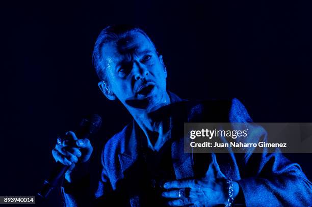 Dave Gaham of Depeche Mode performs at WiZink Center on December 16, 2017 in Madrid, Spain.