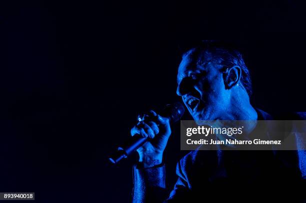 Dave Gaham of Depeche Mode performs at WiZink Center on December 16, 2017 in Madrid, Spain.