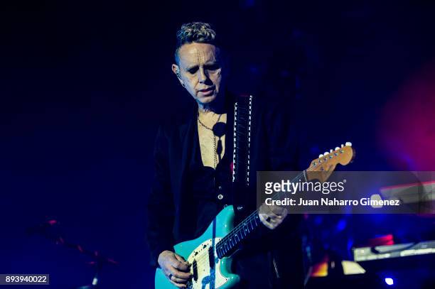 Martin Gore of Depeche Mode performs at WiZink Center on December 16, 2017 in Madrid, Spain.