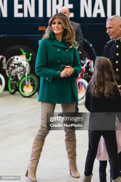 First Lady Melania Trump visited Joint Base Anacostia-Bolling in Washington, D.C., where she joined Lieutenant General Rex McMillan and the Marines...