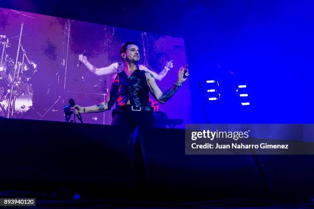 Dave Gaham of Depeche Mode performs at WiZink Center on December 16, 2017 in Madrid, Spain.