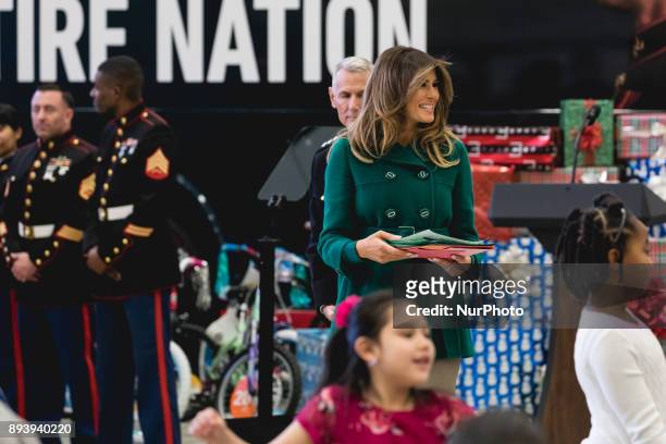First Lady Melania Trump visited Joint Base Anacostia-Bolling in Washington, D.C., where she joined Lieutenant General Rex McMillan and the Marines...