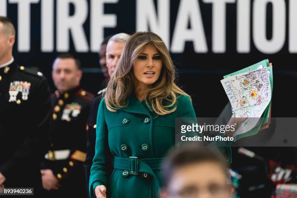 First Lady Melania Trump visited Joint Base Anacostia-Bolling in Washington, D.C., where she joined Lieutenant General Rex McMillan and the Marines...