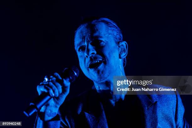 Dave Gaham of Depeche Mode performs at WiZink Center on December 16, 2017 in Madrid, Spain.