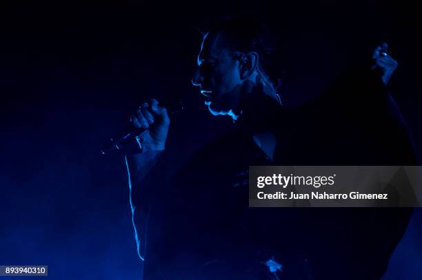 Dave Gaham of Depeche Mode performs at WiZink Center on December 16, 2017 in Madrid, Spain.