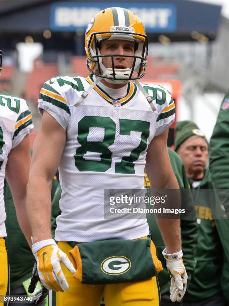 Wide receiver Jordy Nelson of the Green Bay Packers walks off the field prior to a game on December 10, 2017 against the Cleveland Browns at...