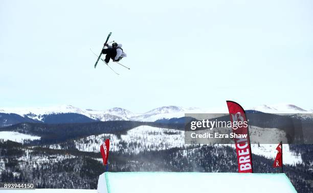 Henrik Harlaut of Sweden competes in the men's ski Slopestyle Final during Day 4 of the Dew Tour on December 16, 2017 in Breckenridge, Colorado.