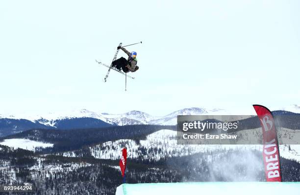 Bobby Brown competes in the men's ski Slopestyle Final during Day 4 of the Dew Tour on December 16, 2017 in Breckenridge, Colorado.